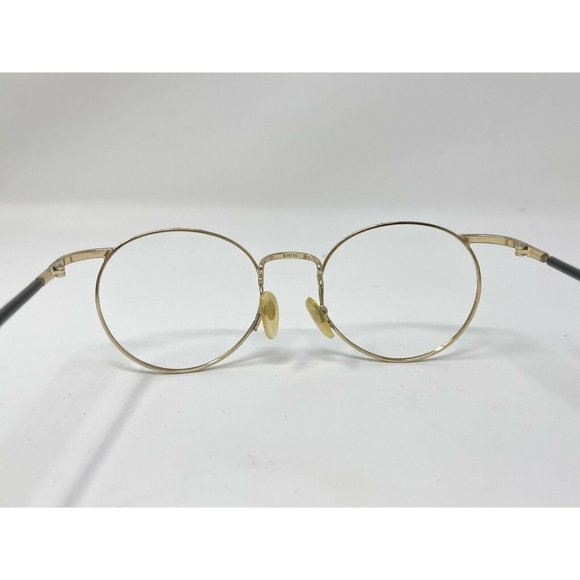 VINTAGE Polo Ralph Lauren Polo 535 Eyeglasses Round Black & Gold 51 [] 18 Rare - Picture 5 of 11